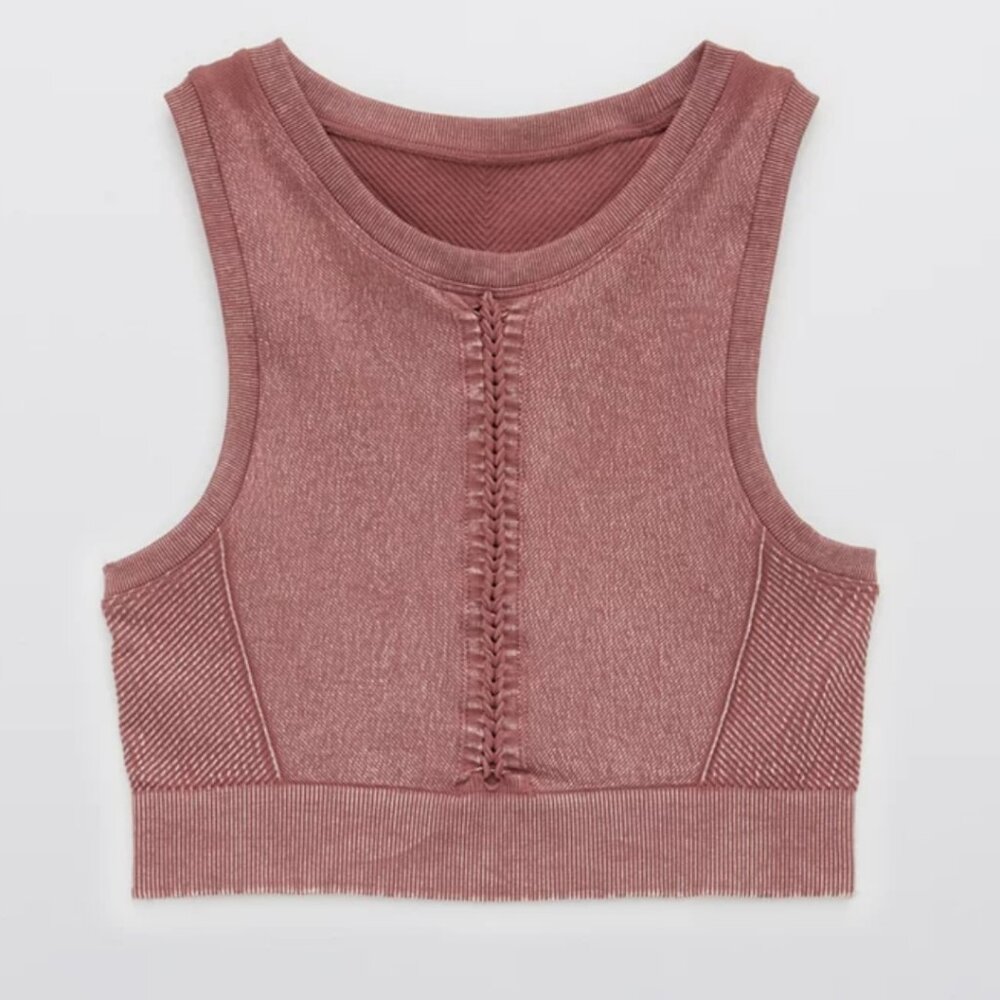 OFFLINE By Aerie Seamless Macrame Longline Sports Bra